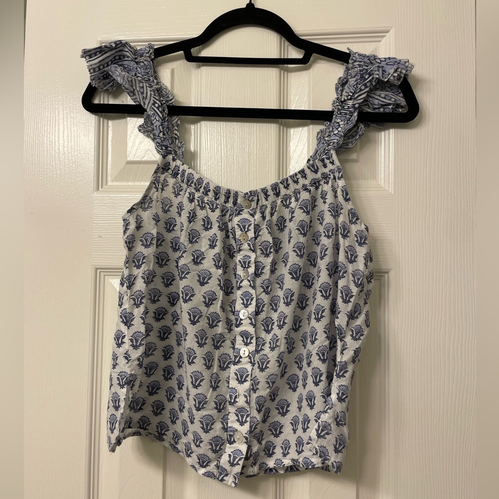 Cleobella Ruffled Cami Pajama Set in Hydrangea - Picture 6 of 15
